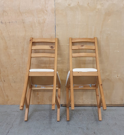 IKEA Matching Pair of Wooden Dining Chairs - EL103877 / EL103878