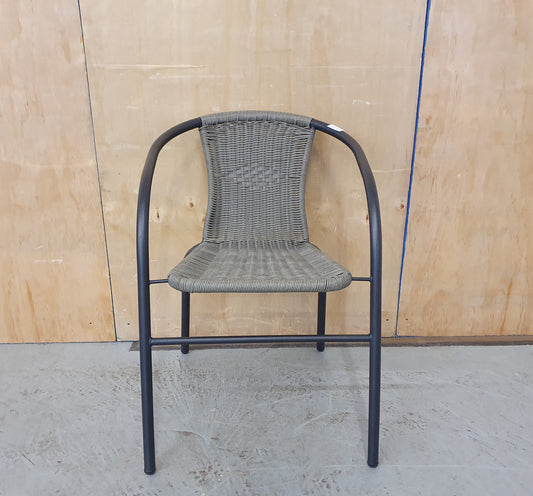 Single Grey Plastic Rattan Chair - EL102806