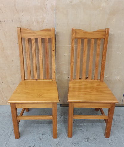 2 Matching Pine Dining Chairs - EL104391 / EL104392