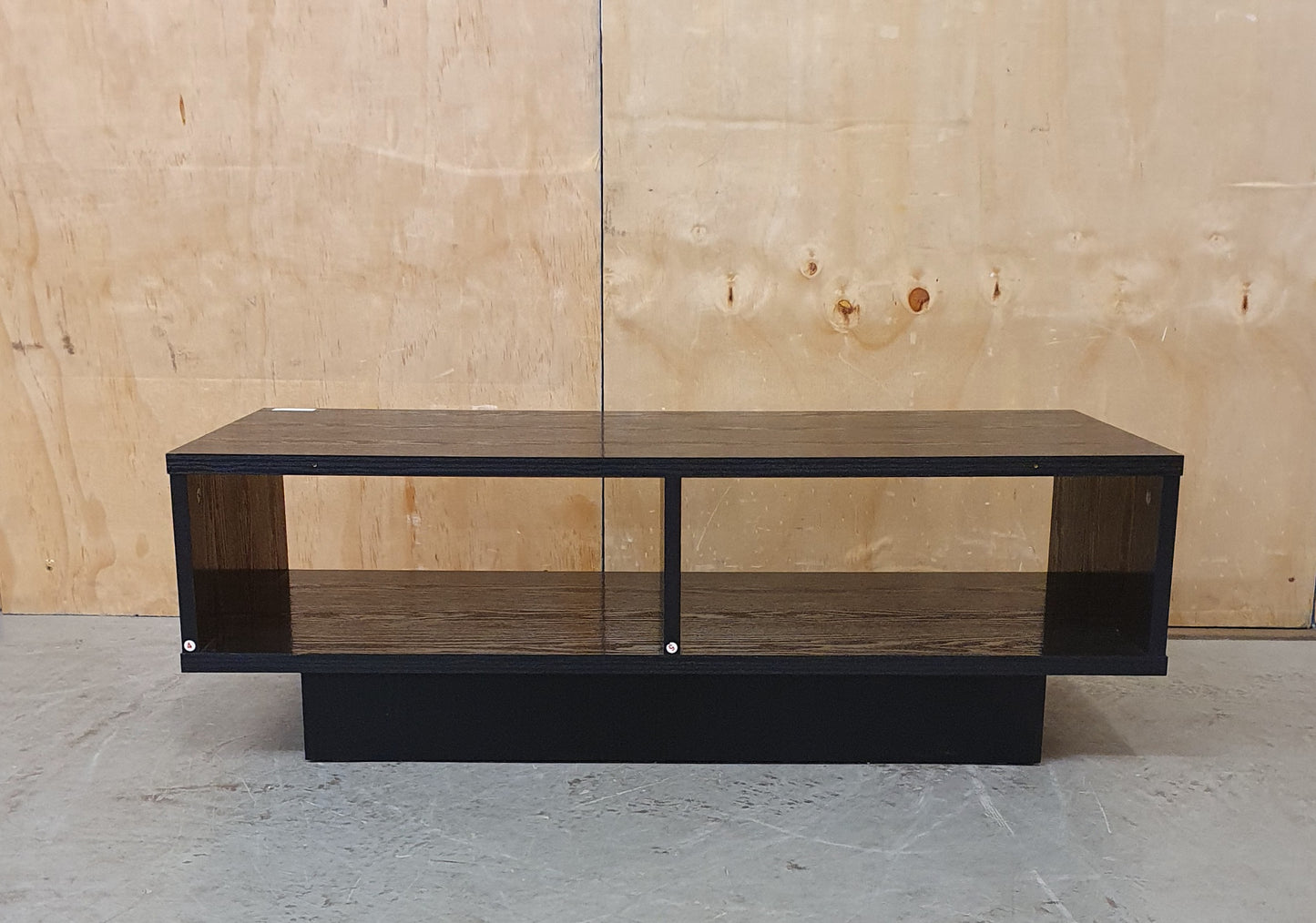 Black Gloss Low Wood Coffee Table with Hollow Middle - EL103953