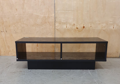 Black Gloss Low Wood Coffee Table with Hollow Middle - EL103953