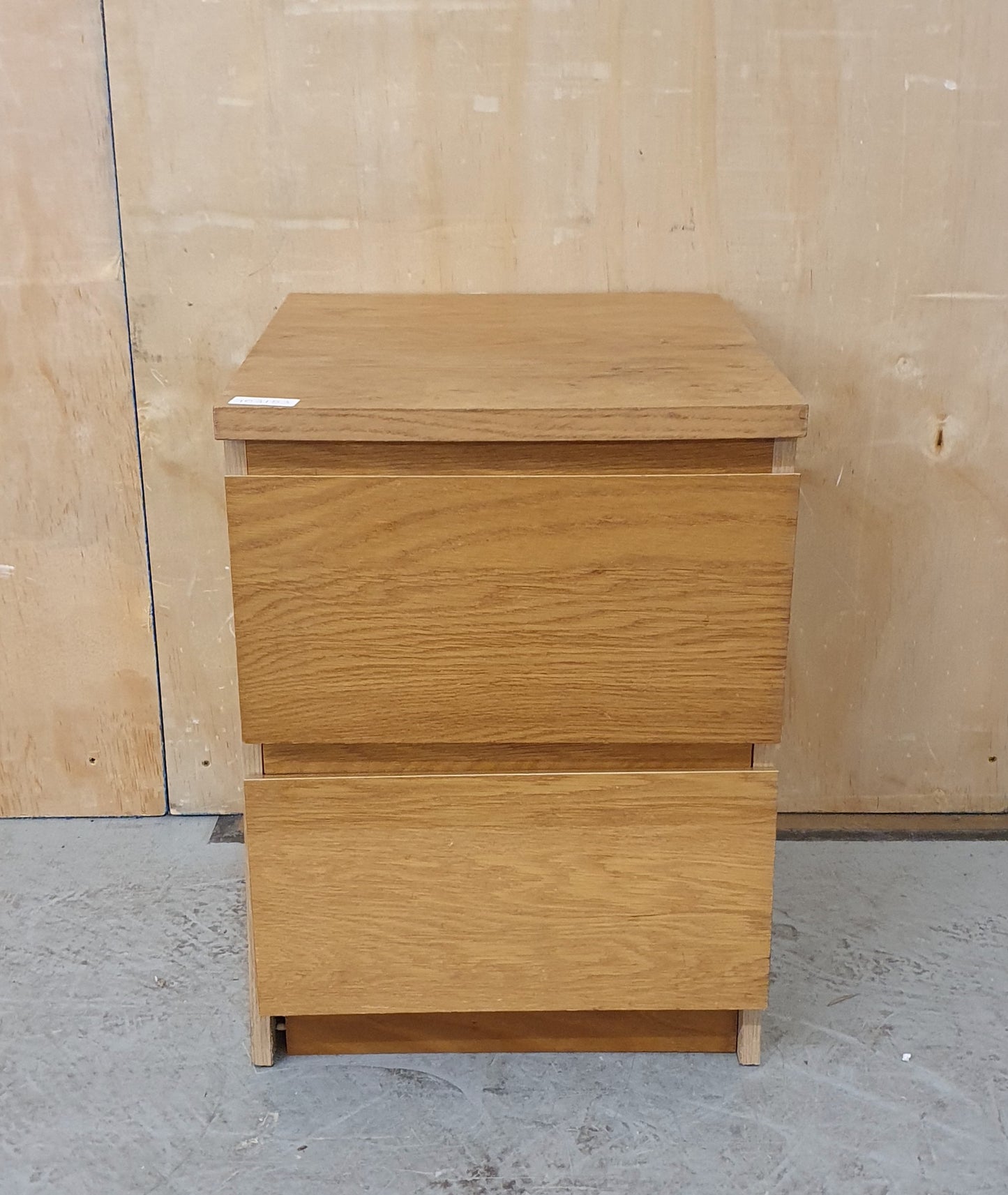 2 Drawer Single Wooden Bedside Cabinet - 103153