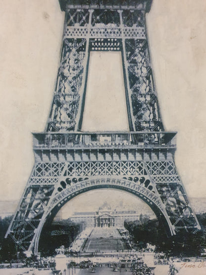 PARIS EIFFEL TOWER Art print Mounted onto Wooden Board - EL102291