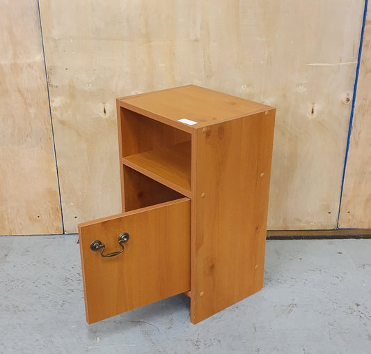 Single Wood Bedside Cabinet with Shelf and Door - EL101390