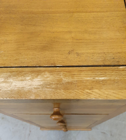 5 Drawer Wood Tallboy with Round Wood Handles - 103563