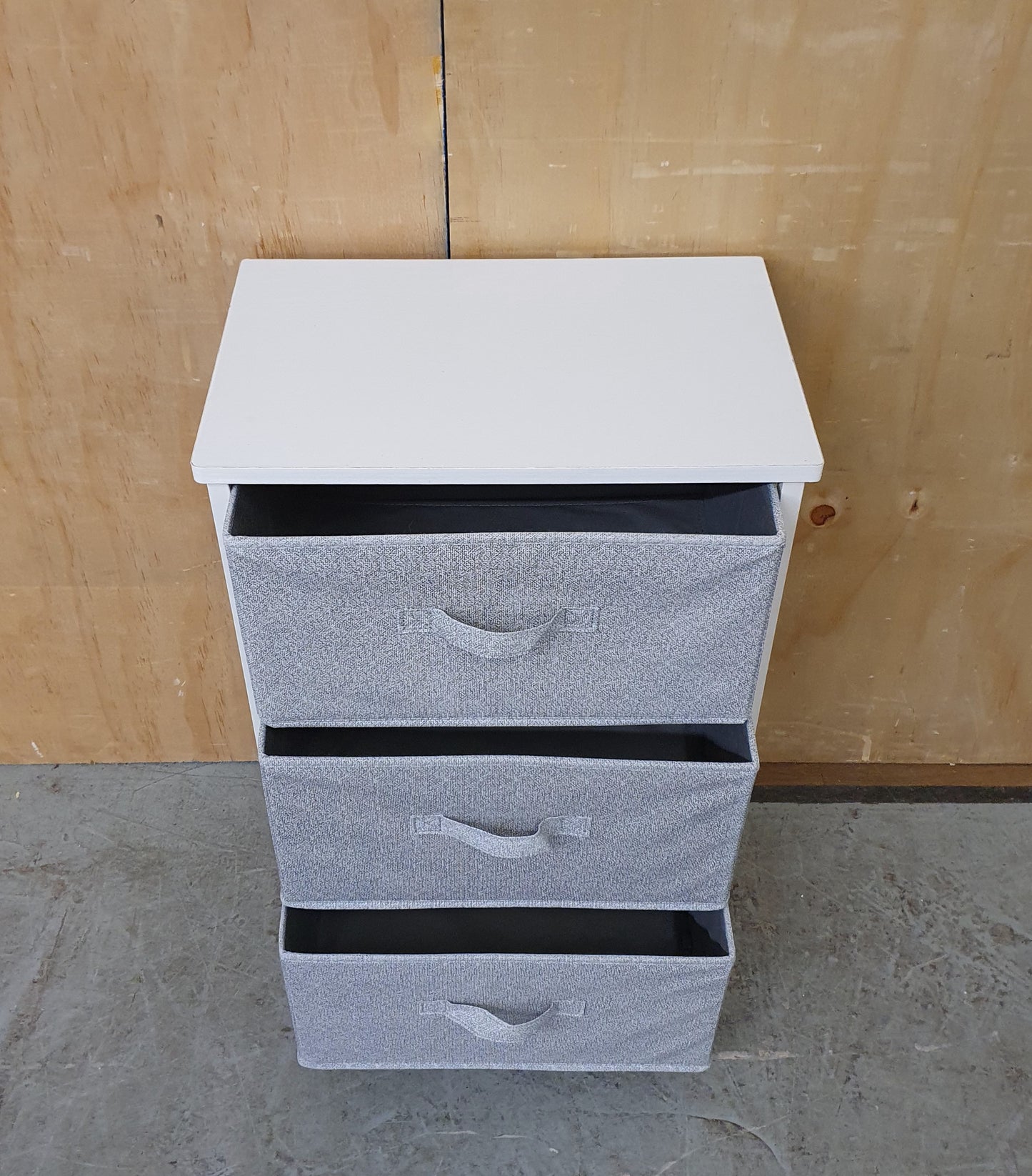 Small 3 Drawer Canvas Chest of Drawers - 104273