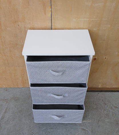 Small 3 Drawer Canvas Chest of Drawers - 104273