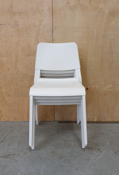 IKEA TEODORES 4 Matching White Stackable Chairs - 104944 / 104945 / 104946 / 104947