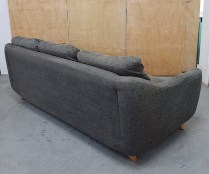 G-PLAN Dark Grey 3 Seater Sofa with Removable Back Cushions - 310126-01