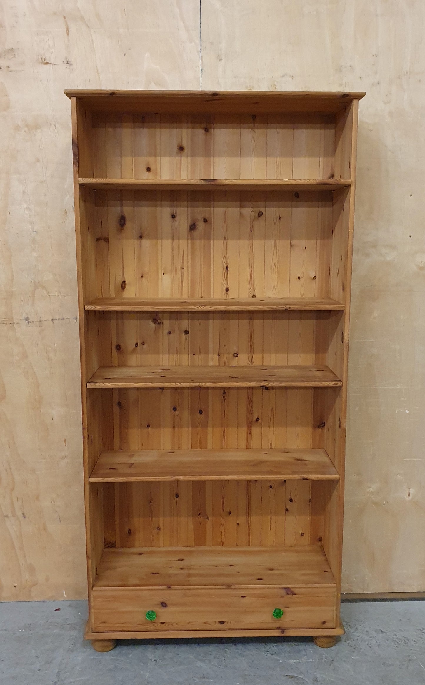 Tall Pine Bookcase with Bottom Drawer - 104848