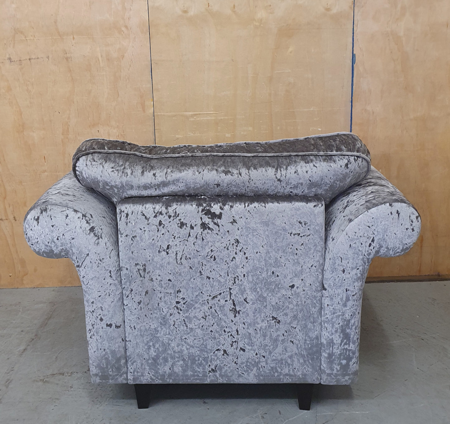 Grey Crushed Velvet Armchair - 104105