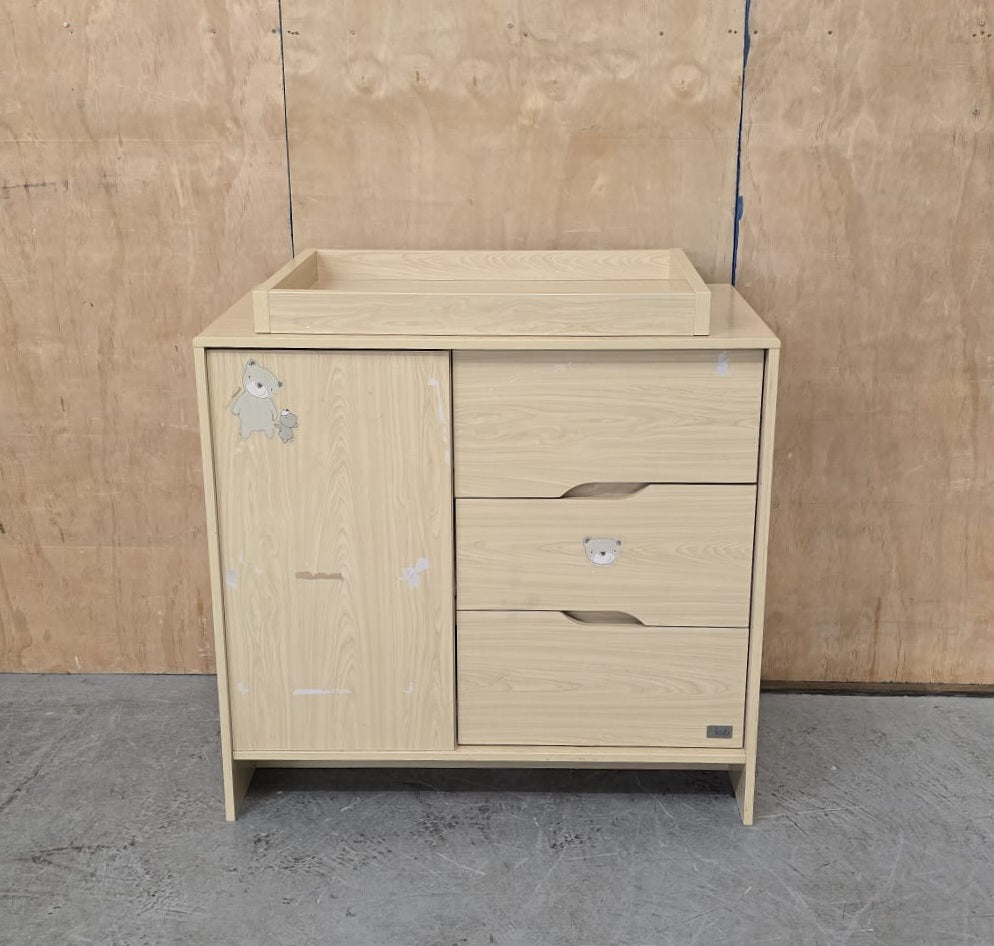 KUB Wood Baby Change Table with 3 Drawers and 1 Door - 104837
