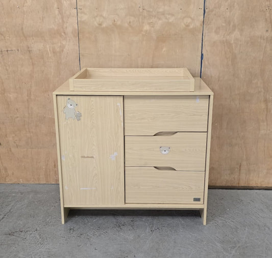 KUB Wood Baby Change Table with 3 Drawers and 1 Door - 104837