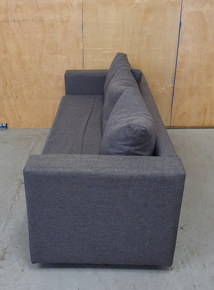 Grey 2 Seater Sofa with 3 Removable Back Cushions - 104856