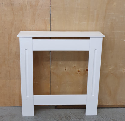 White Wooden Radiator Cover with Cut Out Front - 104038