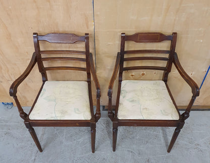 5 Matching Antique Mahogany Dining Chairs with Remavable Seats - 104146 / 104147 / 104148 / 104149 / 104150