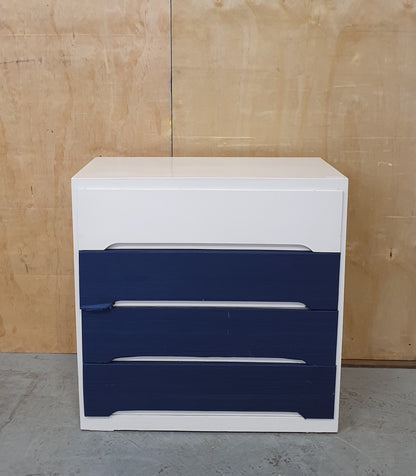 Blue and White 4 Drawer Chest of Drawers - EL103071