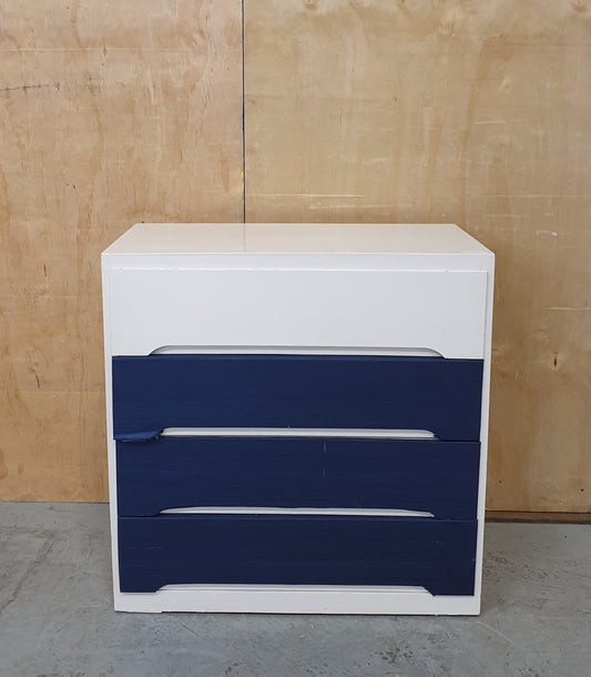 Blue and White 4 Drawer Chest of Drawers - EL103071