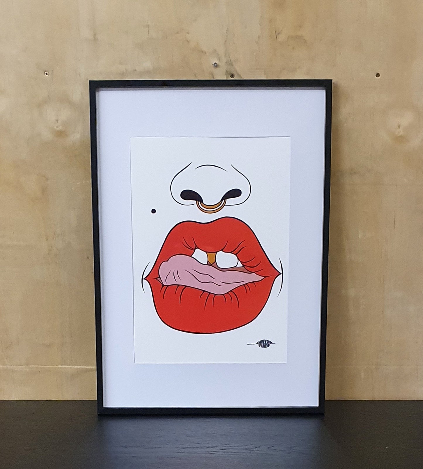 EmeldaMade "The Golden Grill Series - Tongue" Art Print - 011024-03