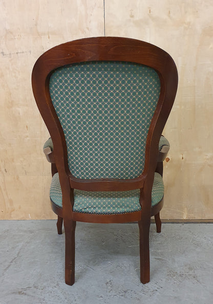 Vintage Mahogany Frame Accent Armchair - 104898