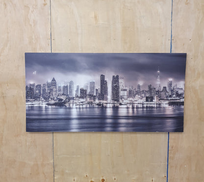 City Skyline Canvas Art Print with Sparking Areas - 160524-02