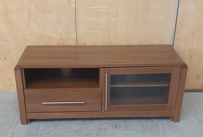 Large Heavy Duty Wooden TV Stand with 1 Glass Door and 1 Drawer - EL104356