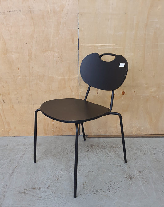 Single Black Wooden Modern Chair with Metal Frame - 103943