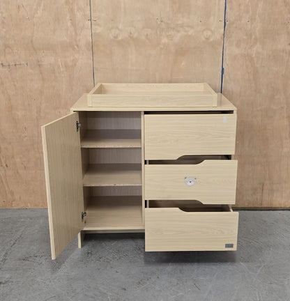 KUB Wood Baby Change Table with 3 Drawers and 1 Door - 104837