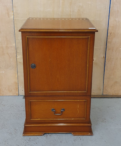 Wood Varnished Storage Cabinet with Top Opening Lid Front Opening Door and Bottom Drawer - EL102119