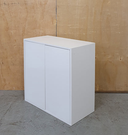 IKEA White Small 2 Door Cabinet with Internal Shelving - 104882