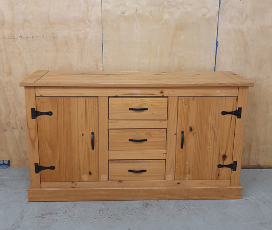Large Wooden Sideboard with 2 Doors and 3 Centre Drawers - 104080
