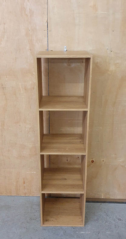 Tall 3 Shelf Wall Mountable Wood Bookcase - EL104478