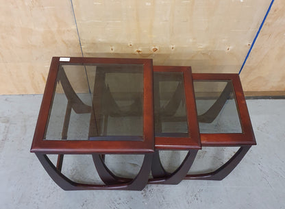 3 Mahogany Mid Century Design Nest of Tables - EL102785