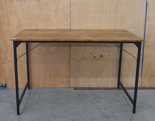 Large Modern Wood Top Desk with Black Metal Frame - 104545