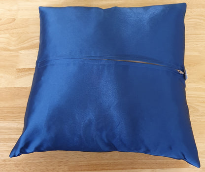 Navy Blue Silky Single Cushion - LQ100855