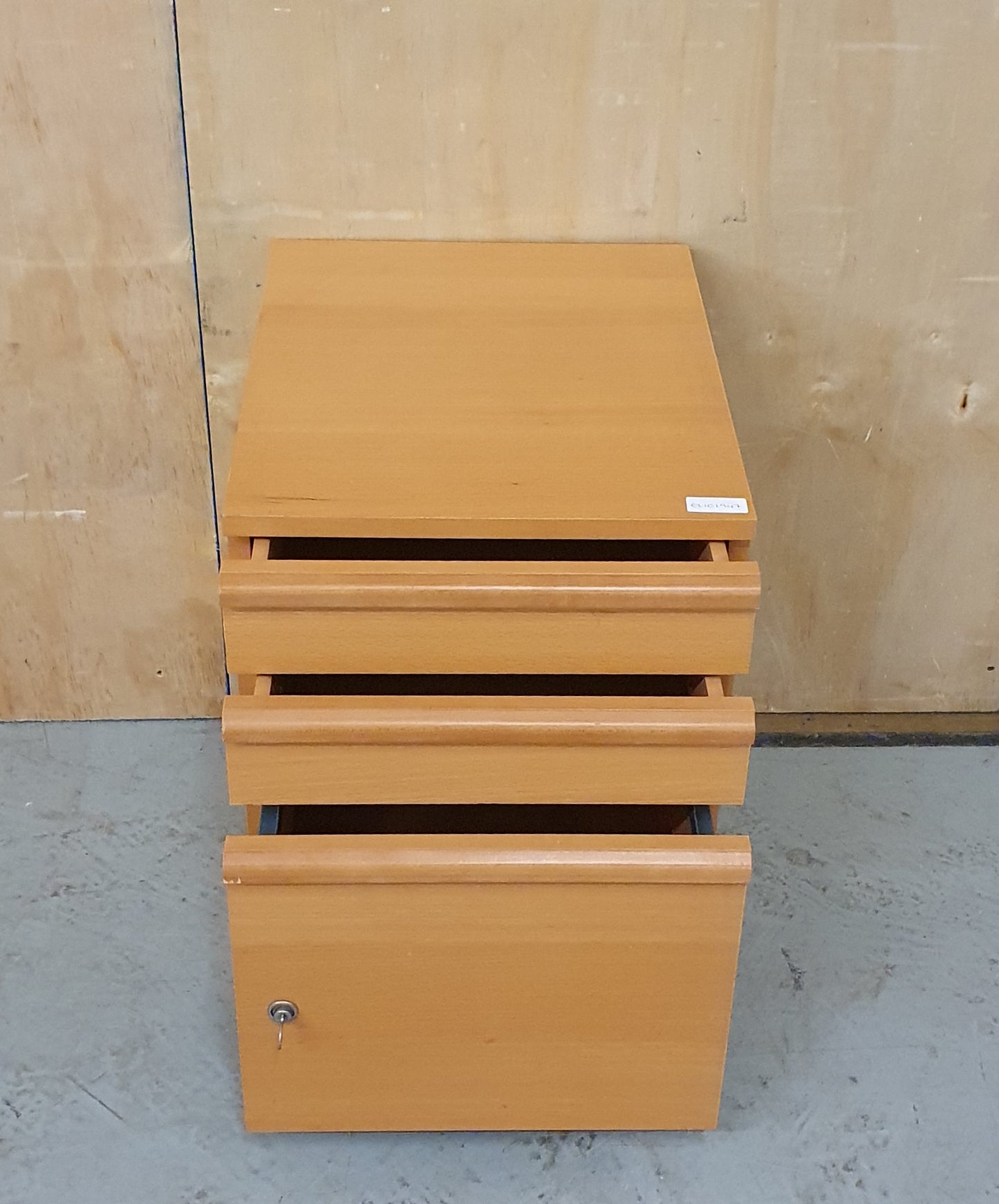 3 Drawer Wooden Lockable Filing Cabinet - EL101947