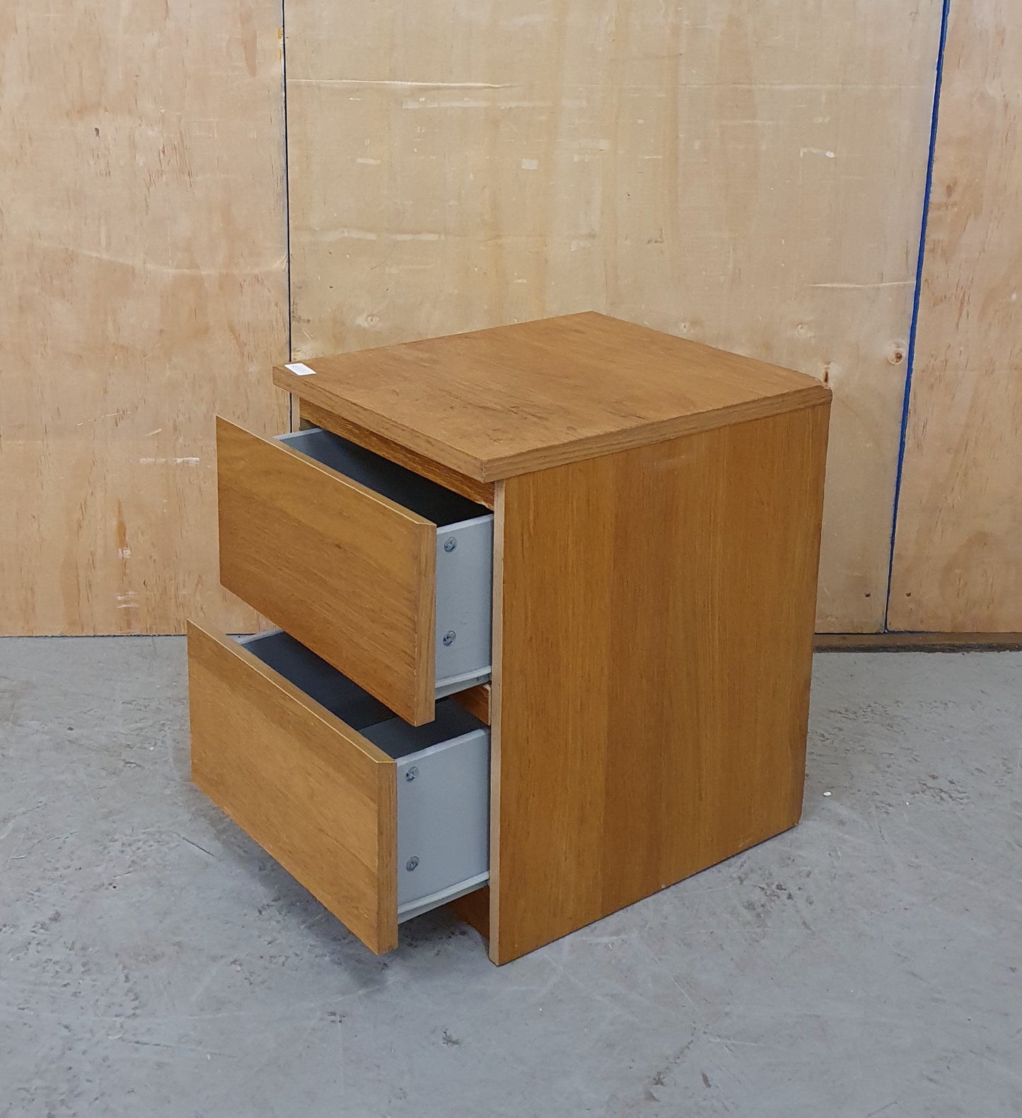 2 Drawer Single Wooden Bedside Cabinet - 103153