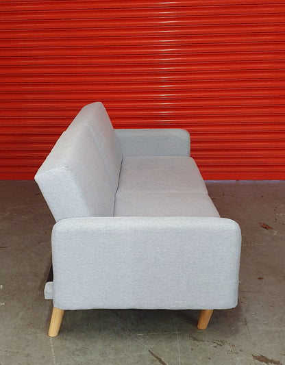 Grey Modern Click-Clack 2 Seater Sofa Bed - 103727