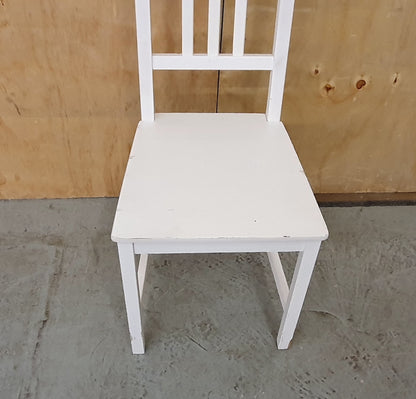 IKEA Single White Wooden Dining Chair - EL102802