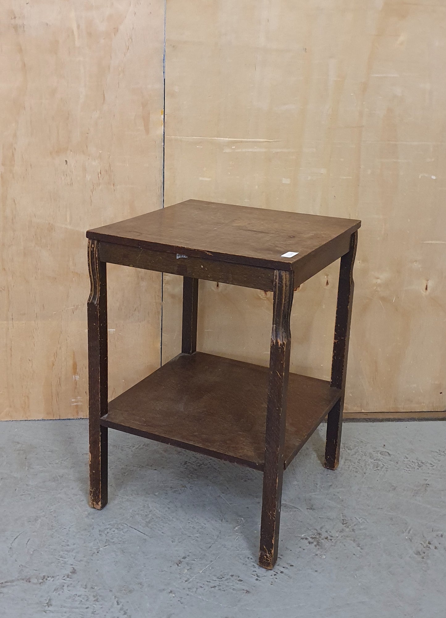 Vintage Dark Wood 2 Tier Side Table - 103244