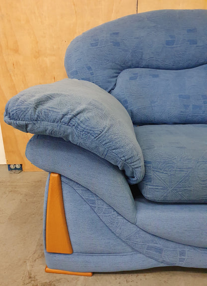 Blue Armchair with Removable Armrests and Backrest - 104156