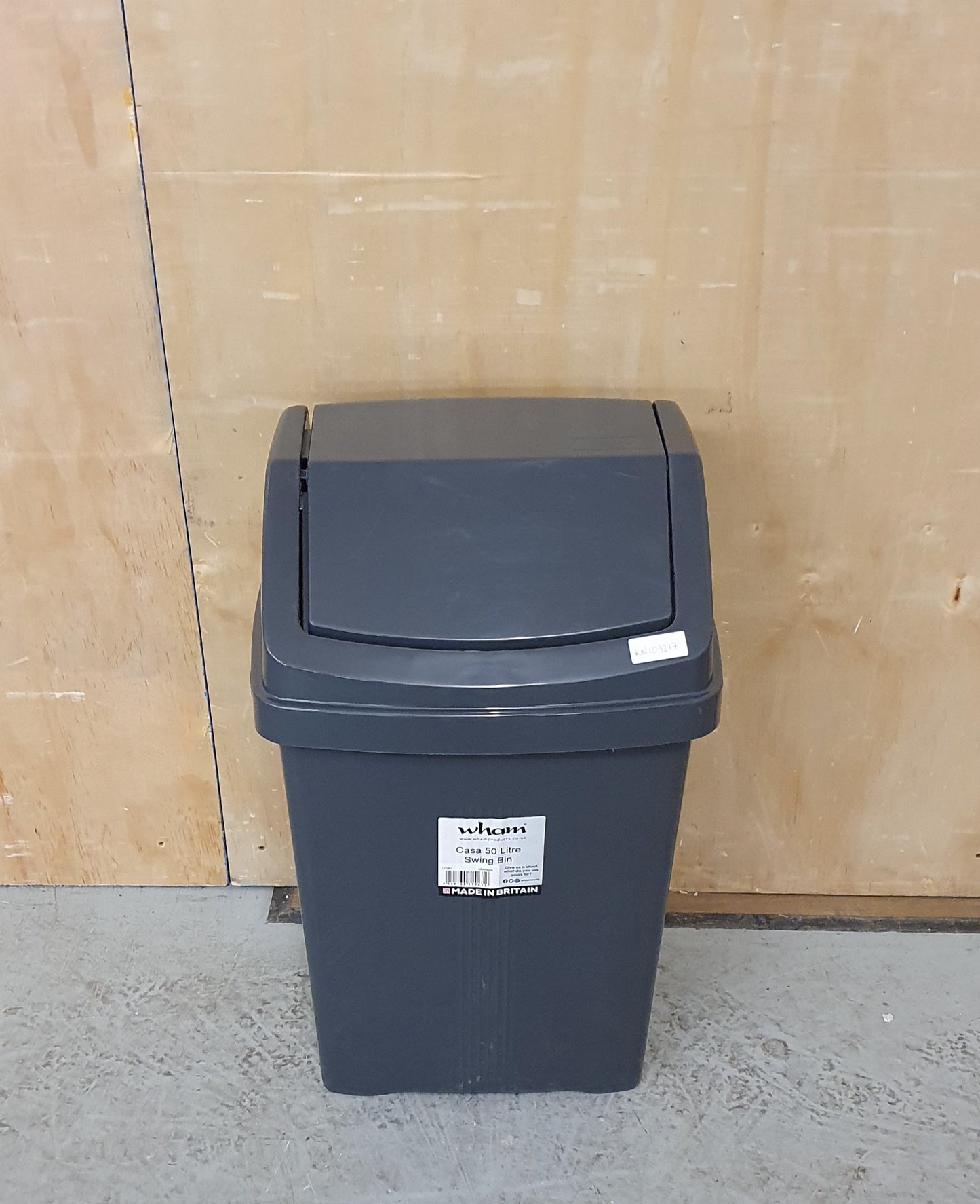 WHAM Grey 50 Litre Swing Bin - RN103218