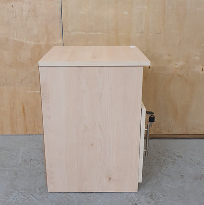 Single Wooden Lockable Door Bedside Cabinet - 103008