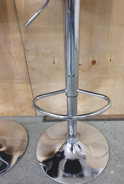 2 Matching Cream Faux Leather Height Adjustable Bar Stools - EL104575 / EL104576