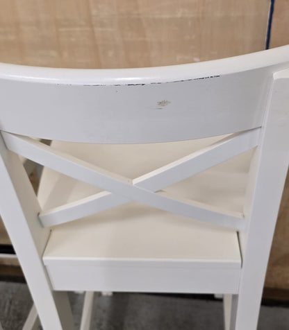 IKEA INGOLF White Wood Bar Stools - 100925-03