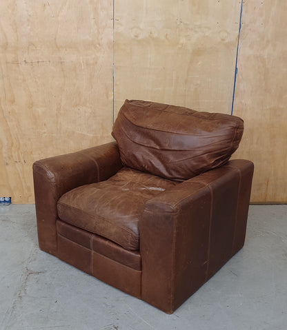 Brown Leather Armchair - 103934