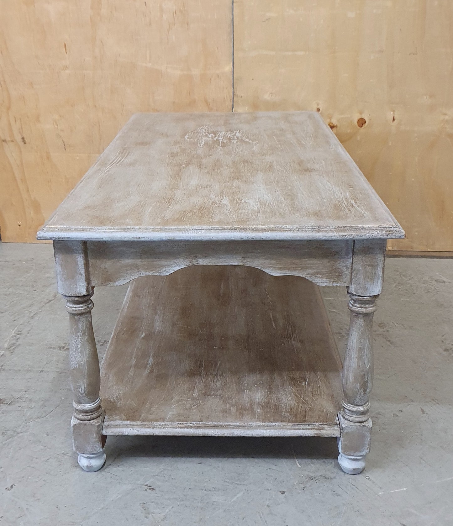 Large Pine Upcycled Distressed Coffee Table - EL104534