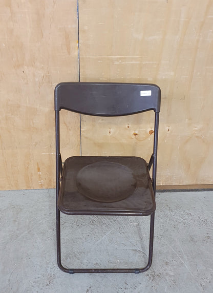 Single Brown Metal Folding Chair - 010525-01