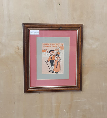 "Which is the way to London Town" Art Print in Frame - 050425-08