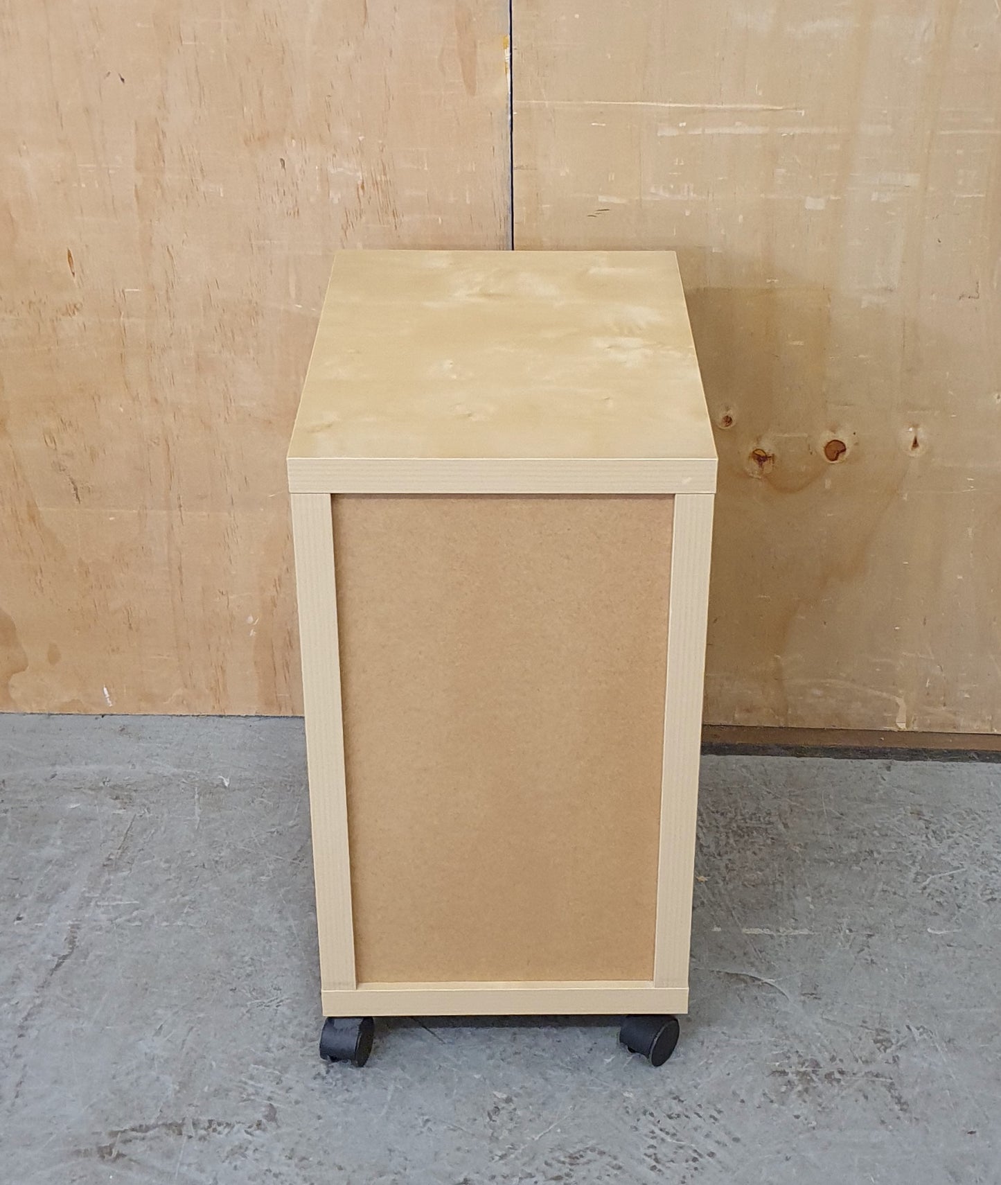 Small 3 Drawer Wood Filing Cabinet with Chrome Handles - EL104586